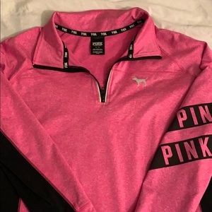 Pink quarter zip